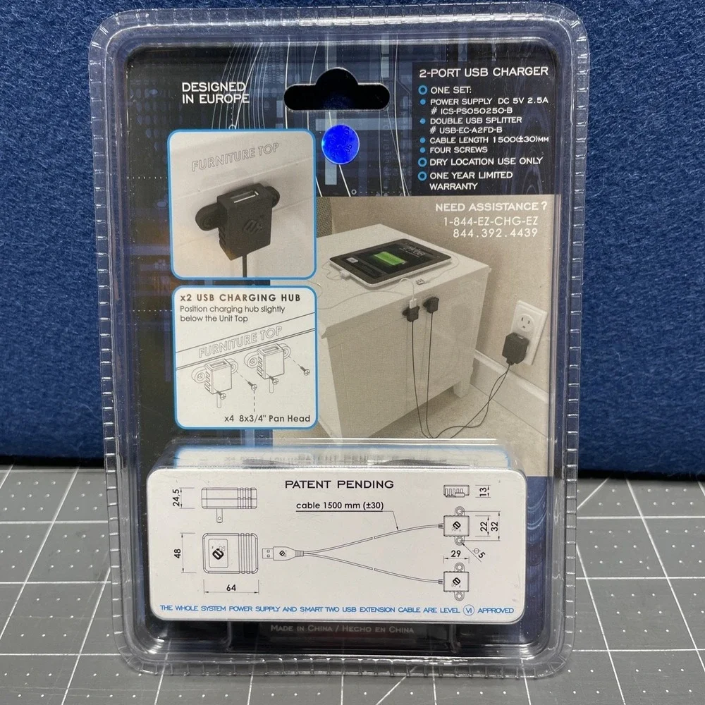 EZ Collection Intelligent Charging System 2 Port USB Charger Version A2FD-B Seal